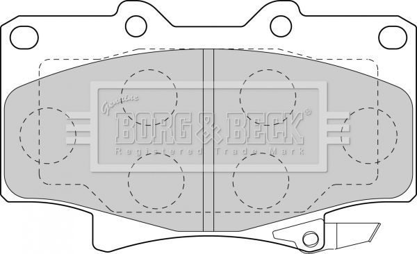 BORG & BECK Комплект тормозных колодок, дисковый тормоз BBP1442